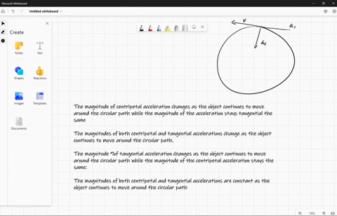 consider-an-object-moving-around-a-circular-path-of-radius-r-at-the-moment-shown-in-the-picture-the-object-is-moving-with-speed-v-and-that-changes-at-a-constant-rate-x-ac-t-which-of-the-foll-66838