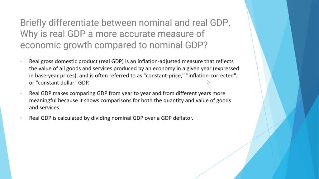 what is the difference between nominal and real gdp