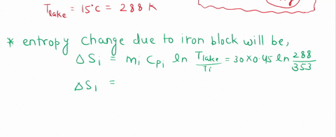 a-30-kg-iron-block-and-a-40-kg-copper-block-both-initially-at-80c-are-dropped-into-a-large-lake-at-15c-thermal-equilibrium-is-established-after-a-while-as-a-result-of-heat-transfer-between-t-28498