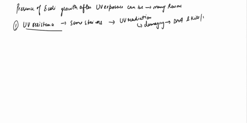 why-was-there-still-e-coli-growth-after-uv-exposure-how-can-you-explain-this-result-onto-did-any-colonies-d-radiodurans-grow-on-the-unexposed-side-of-the-tsa-plate-explain-70-microbiology-la-30953