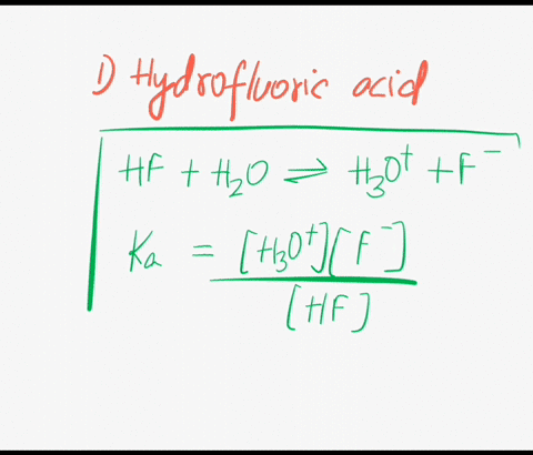write-the-chemical-equation-corresponding-to-the-acid-dissociation-constant-kaka-for-each-of-the-following-weak-acids-in-aqueous-solution-phases-are-optional-hydrofluoric-acid-nitrous-acid-h-00266