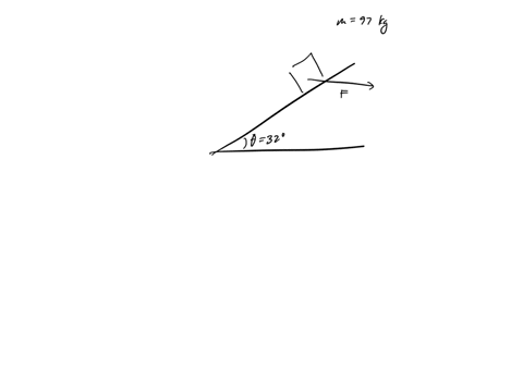 in-the-figure-crate-of-mass-97-kg-pushed-constant-speed-up-frictionless-ramp-0-320-horizontal-force-the-positive-direction-of-an-direction-axis-perpendicular-the-ramp-a-what-the-magnitude-of-21053