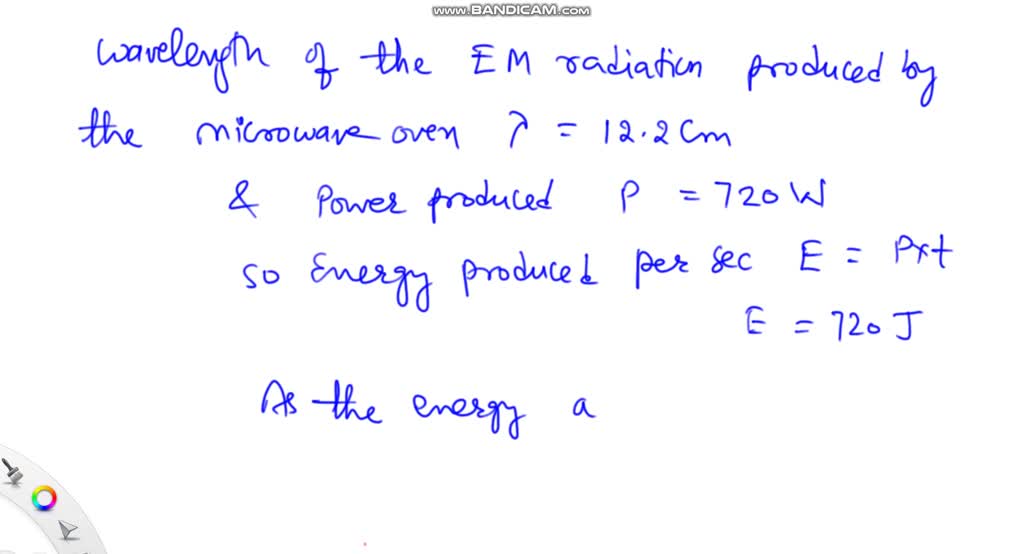SOLVED A microwave oven produces radiation at λ =12.2