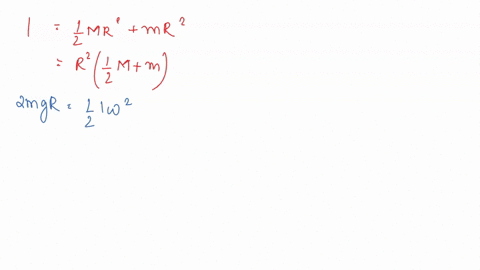a-uniform-disk-of-mass-m-and-radius-r-can-rotate-freely-about-a-fixed-horizontal-axis-through-its-center-and-perpendicular-to-the-plane-of-the-disk-a-small-particle-of-mass-m-is-attached-to-84584