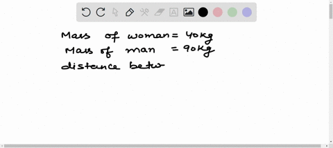 part-a-what-is-the-force-of-attraction-between-a-40-kg-woman-and-a-90-kg-man-sitting-20-m-apart-express-your-answer-with-the-appropriate-units-value-units-72953