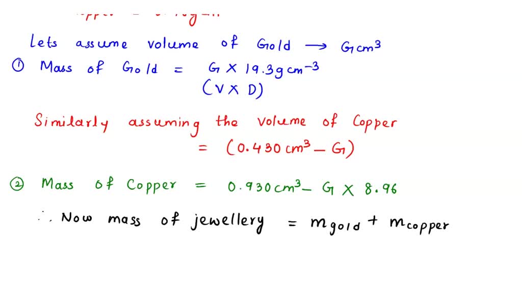 SOLVED Red gold is a goldcopper alloy used to make jewelry. A piece