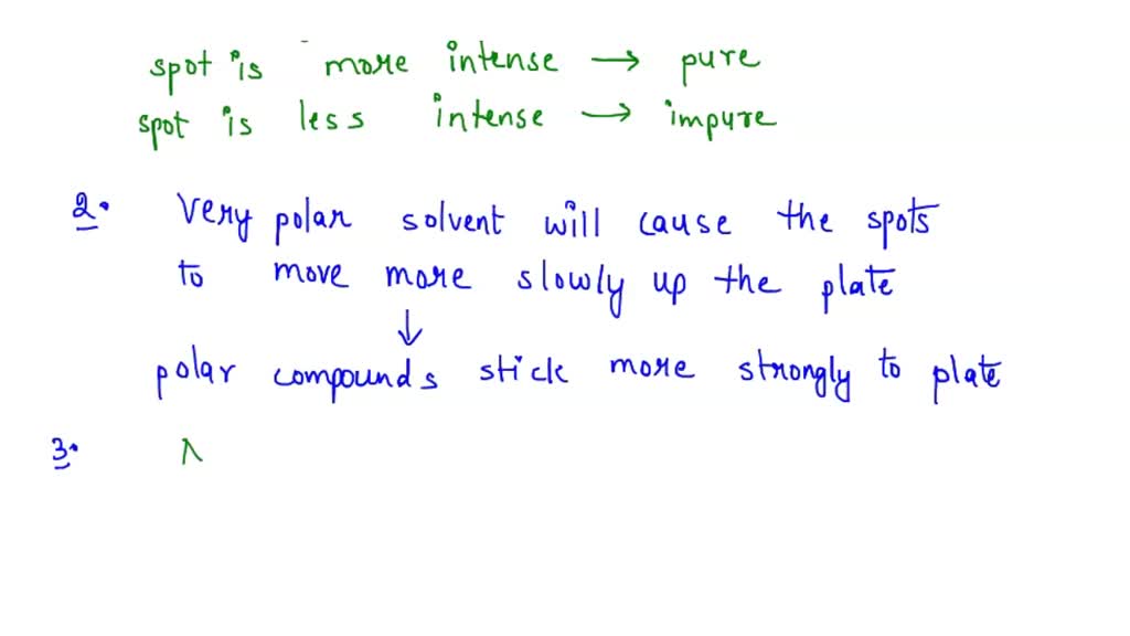 SOLVED How does TLC work? How can it be used to determine the purity ofan organic compound? 2