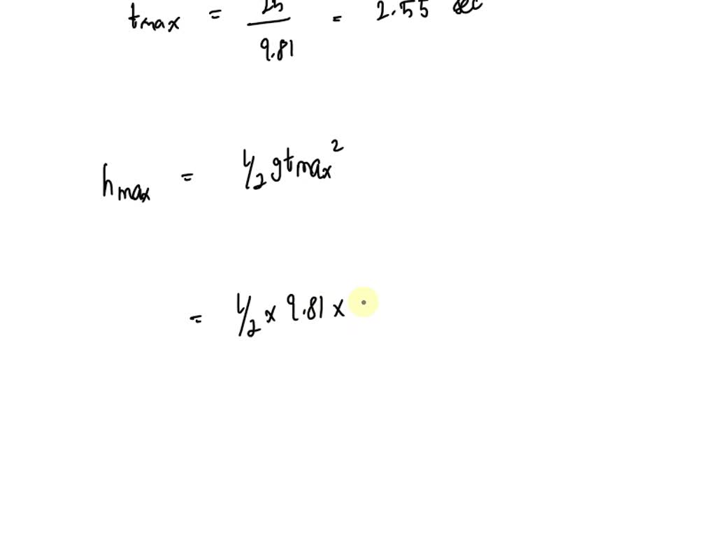 SOLVED If a soccer ball is kicked from ground level, straight up with