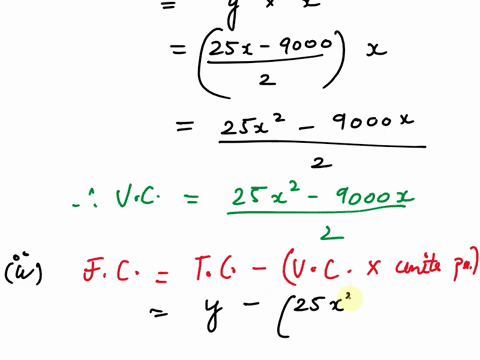c-if-the-total-manufacturing-cost-y-of-making-x-unitsof-a-toy-is-25x-9000-2-i-what-is-the-variable-cost-per-unit-ii-what-is-the-fixed-cost-iii-what-is-the-average-cost-of-manufacturing-5000-6551