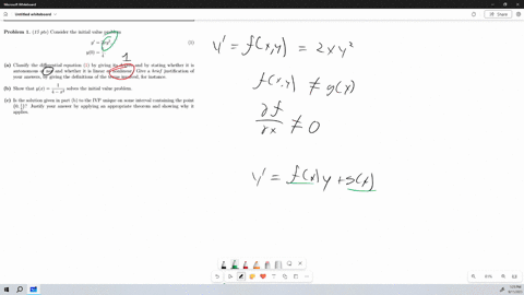 problem-1-15-pts-consider-the-initial-value-problem-y-2ry_-yo-a-classify-the-differential-equation-1-by-giving-its-degree-and-by-stating-whether-it-is-autonomous-o1-not-and-whether-it-is-lin-38015