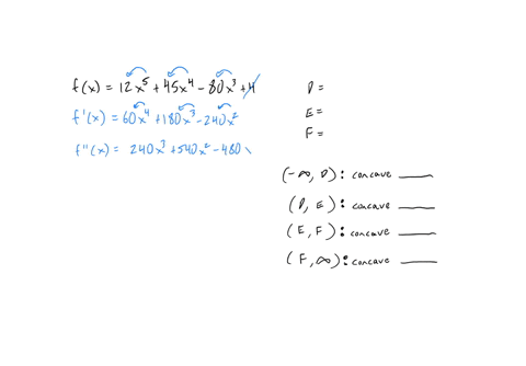 consider-the-function-fz-12x-454-8023-4-fz-has-inflection-points-reading-from-left-to-right-x-d-e-and-f-where-dis-preview-and-eis-preview-and-f-is-preview-for-each-of-the-following-intervals-37639
