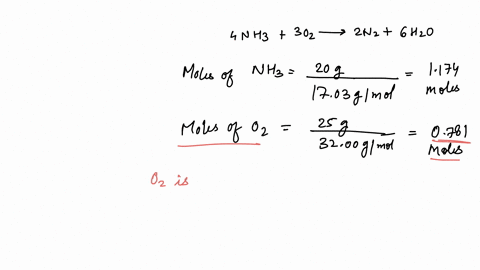 how-many-moles-of-n2-are-produced-when-20-grams-of-nh3-react-with-25-grams-of-o2-4-nh3-3-o2-2-n2-6-h2o-31945