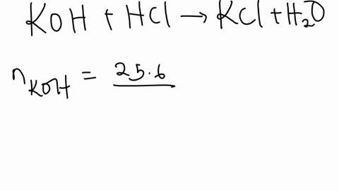 eutralization-reaction-between-potassium-hydroxide-mathrmkoh-and-hydrochloric-acid-mathrmhcl-results-in-the-formation-of-water-leftmathrmh_2-mathrmoright-and-potassium-chloride-mathrmkcl-as-shown-belo