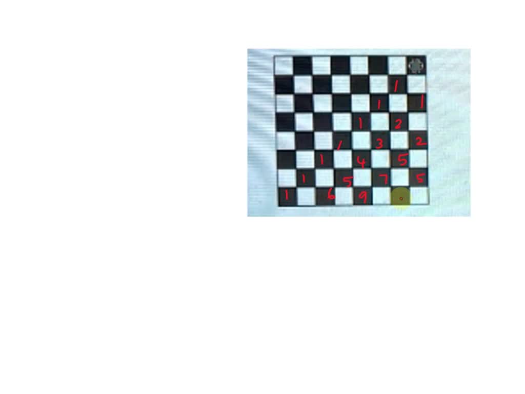 SOLVED A checker is placed on a checkerboard in the top right corner