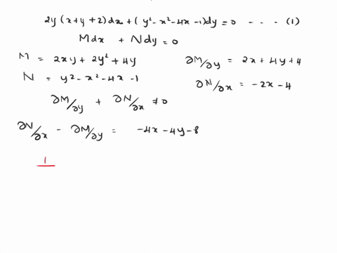 solve-each-of-the-following-equations-2-yxy2-d-xlefty2-x2-4-x-1right-d-y0-06169