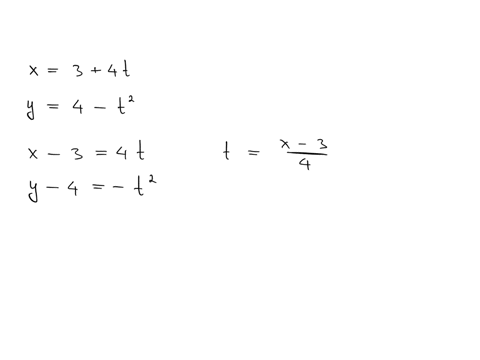 consider-the-parametric-equations-x34t-y4-t2-eliminate-the-parameter-to-find-a-cartesian-equation-of-the-curve-40978