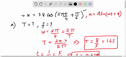 ii-the-position-of-a-sho-as-a-function-of-time-is-given-by-x38-cos-5-pi-t-4pi-6-where-t-is-in-seconds-and-x-in-meters-find-a-the-period-and-frequency-b-the-position-and-velocity-at-t0-and-c-the-velo-3