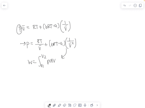 76-develop-an-equation-for-the-work-produced-in-the-isothermal-reversible-expansion-from-vz-ofa-gas-with-the-equation-d-state-pv-rt-brt-_-84555