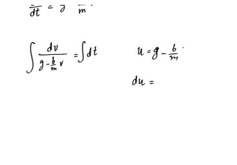 consider-an-object-falling-in-air-in-addition-to-gravity-it-experiences-an-air-resistance-force-r-given-by-rb-v-where-v-is-the-speed-and-b-is-a-constant-if-the-object-is-dropped-from-rest-v0-at-t0-the