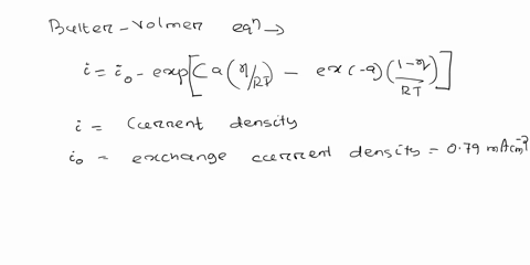 the-exchange-current-density-of-a-ptsihgihaq-electrode-at-298k-is-079-macm-2-assume-a05-1-calculate-the-current-density-when-the-over-potential-is-50mv-2-what-would-be-the-current-at-ph-20-t-65615