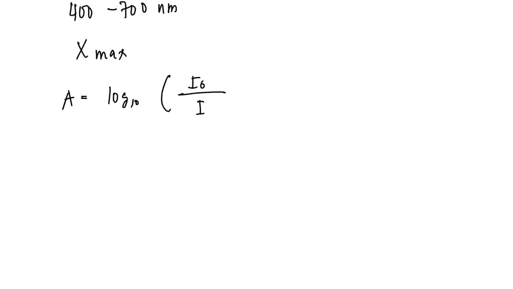SOLVED Lab Report Beer's Law Part I Determination of the Wavelength