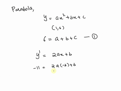 find-parabola-that-passes-through-the-point-16-and-whose-tangent-lines-at-i-2-and-x-2-have-slopes-11-and-5-respectively-29819