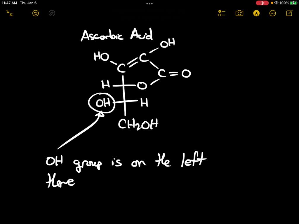SOLVED 25.32 Does ascorbic acid (vitamin C) have a D or L configuration? OH HO = 0 H Ascorbic