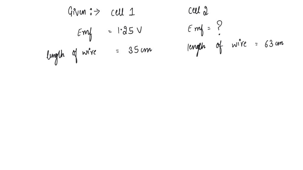 in a potentiometer experiment a cell of emf 1.25 v