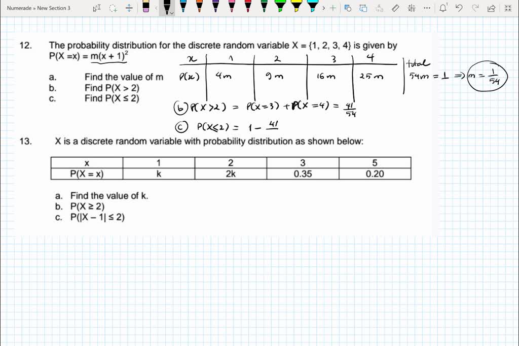 Solved 2. Expected value and variance of a discrete random