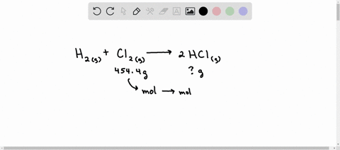 hydrogen-reacts-with-chlorine-gas-to-form-hydrogen-chloride-as-shown-in-the-following-reaction-h2gcl2g-2hcl-g-if-a-4544g-sample-of-chlorine-gas-mm710-gmol-was-reacted-with-excess-hydrogen-at-04345