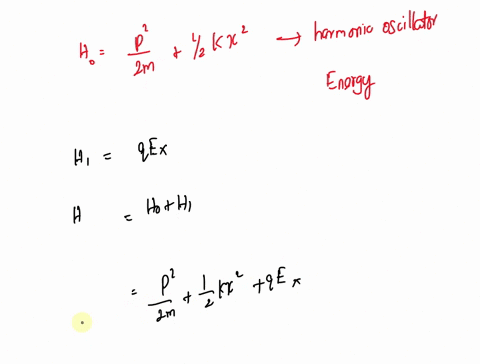 a-particle-of-charge-q-and-mass-m-which-is-moving-in-a-one-dimensional-harmonic-potential-of-frequency-ois-subject-to-a-weak-electric-field-in-the-x-direction-a-find-the-exact-expression-for-82902