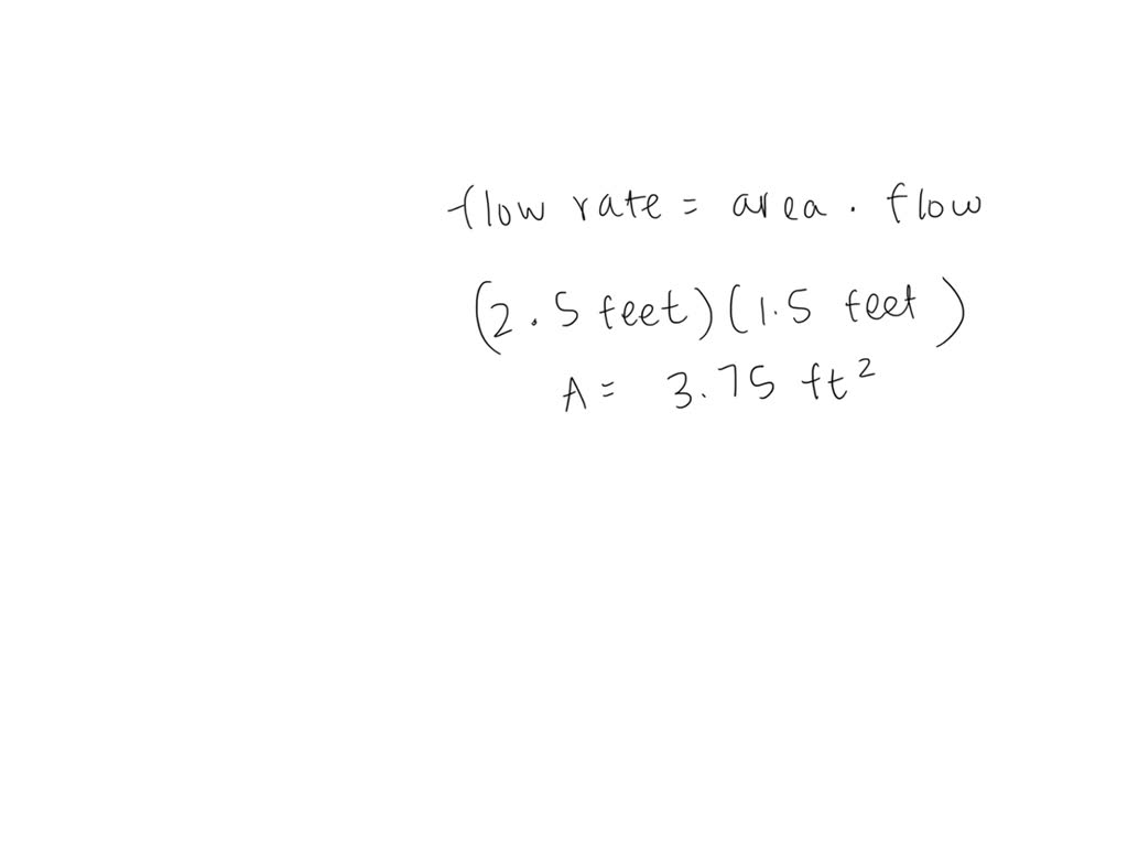 a rectangular channel 2.5 feet wide contains water 1.5 feet deep