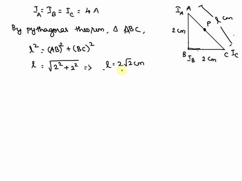 three-very-long-straight-parallel-wires-each-carry-currents-of-40-a-directed-out-of-the-page-as-shown-in-the-figure-these-wires-pass-through-the-vertices-of-a-right-isosceles-triangle-as-sho-43576