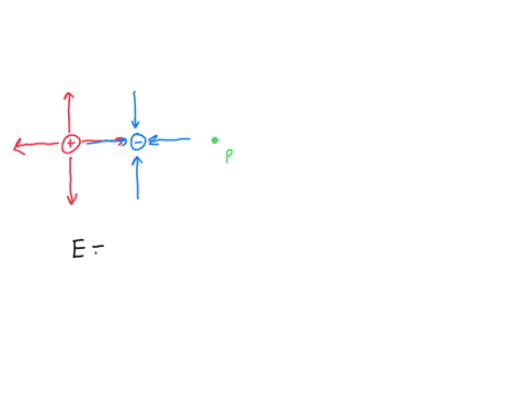 two-point-charges-q1-and-qz-of-equal-magnitudes-and-opposite-signs-are-positioned-as-shown-in-the-figure-which-of-the-arrows-best-represents-the-net-electric-field-at-point-due-to-these-two-35103
