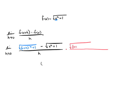use-the-lim-h-0-fxh-fx-h-definition-to-compute-the-derivative-of-the-function-fx-sqrtx2-1-48014