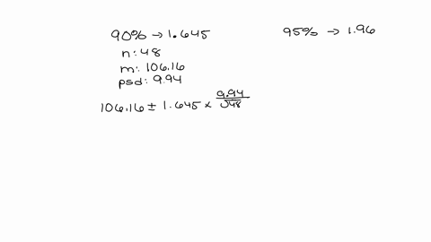 you-are-given-the-sample-mean-and-the-population-standard-deviation-use-this-information-to-construct-the-90-and-95-confidence-intervals-for-the-population-mean-interpret-the-results-and-com-77358