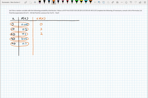 let-x-be-a-random-variable-with-the-following-probability-distribution-value-x-of-x-pxx-0-005-10-030-20-010-30-045-40-010-complete-the-following-if-necessary-consult-a-list-of-formulas-a-fin-31875