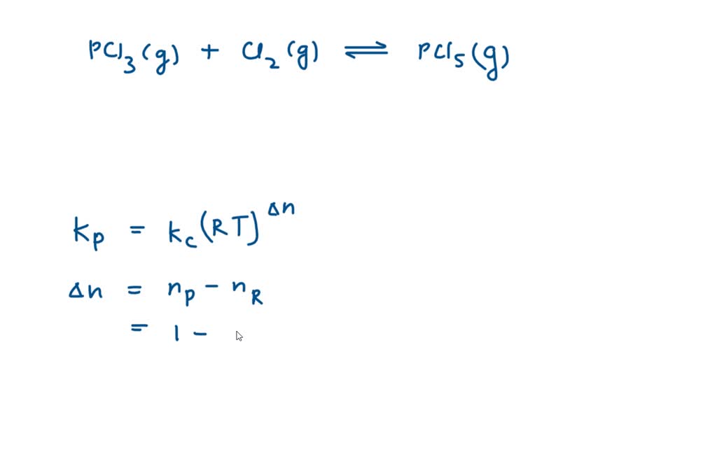 SOLVED the equilibrium constant kc for the of pcl5 is 0