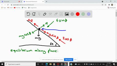 a-200-kg-block-is-held-in-equilibrium-on-an-incline-of-angle-600-by-a-horizontal-force-f-applied-in-the-direction-shown-if-the-coefficient-of-static-friction-between-block-and-incline-is-s-0-81779