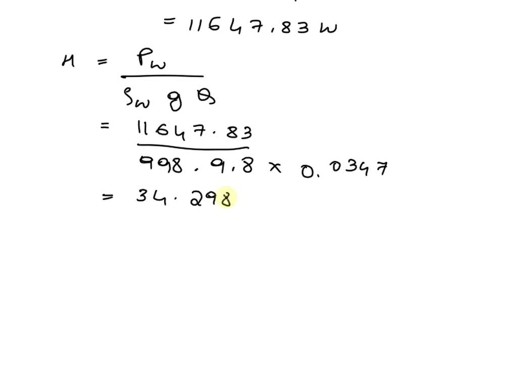 SOLVED A centrifugal pump delivers 550 gal/min of water at 20^∘C when
