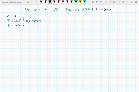 use-a-t-test-to-test-the-claim-about-the-population-mean-u-at-the-given-level-of-significance-the-given-sample-statistics-using-assume-the-population-is-normally-distributed-claim-27-001-sam-22768