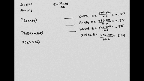 in-a-recent-year-the-total-scores-for-a-certain-standardized-test-were-normally-distributed-with-a-mean-of-500-and-a-standard-deviation-of-106-answer-parts-ad-below-a-find-the-probability-th-75126