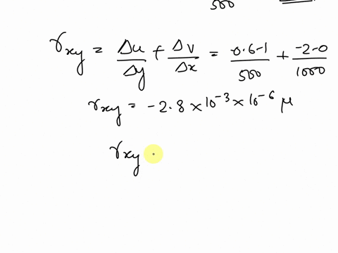 2a-05-m-by-10-m-rectangular-plate-abcd-is-shown-below-prior-to-loadingsubsequent-to-loadingthe-deformed-geometry-is-shown-by-the-dashed-lines-in-the-figure-below-calculate-the-following-a-th-51742