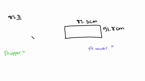 Lower Bound Rectangle the width of this rectangle is measured as 194mm correct to 1 decimal ...
