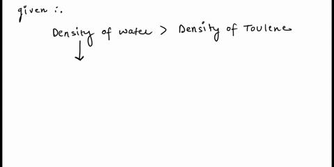 a-separatory-funnel-contains-the-two-immiscible-liquids-water-and-toluene-use-the-given-densities-to-determine-which-layer-is-on-top-and-which-is-on-the-bottom-in-the-binary-mixture-solvent-88047