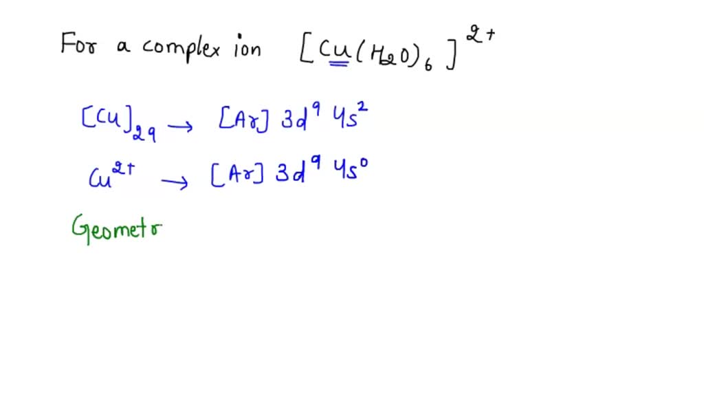 SOLVED: For each tetrahedral (Td) 3d-electron count, (3d0 â€“ 3d10 ...