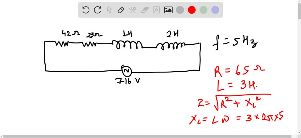 SOLVED:Given the following Resistances and Inductors in Series and ...