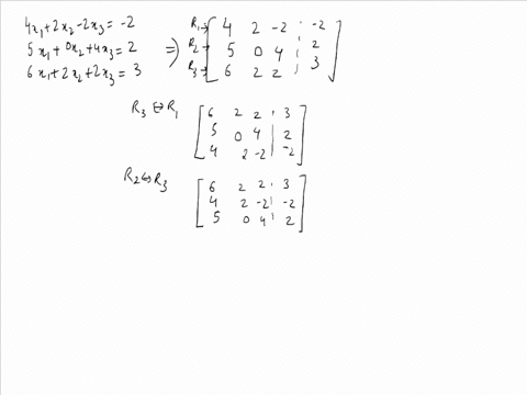 q2-perform-gauss-elimination-with-partial-pivoting-and-back-substitution-to-solve-for-the-unknowns-33-points-4x1-2xz-2x3-2-5x1-4x3-2-6x1-2xz-2x3-3-10205