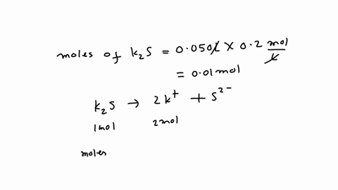 50ml-of-02m-potassium-sulfide-is-mixed-with-30ml-of-03m-potassium-carbonate-and-40ml-of-01m-ammonium-sulfide-calculate-the-final-concentration-of-potassium-ions-in-the-solution-86302