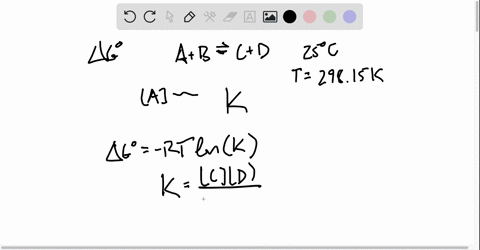 calculate-g-for-the-reaction-a-b-c-d-at-25c-when-the-equilibrium-concentrations-are-a-10-m-b-15-m-c-3-m-and-d-5-m-is-the-reaction-exergonic-or-endergonic-under-standard-conditions-34358